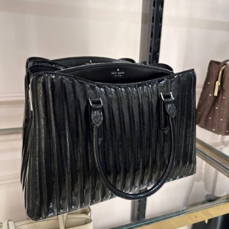 Kate Spade Thompson Street Shiny Quilted Satchel Bag - Preorder — Black (001)