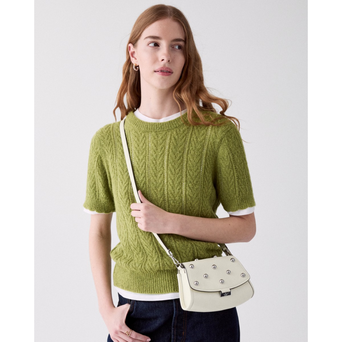 Kate Spade Ali Studded Mini Crossbody Bag - Preorder — Meringue