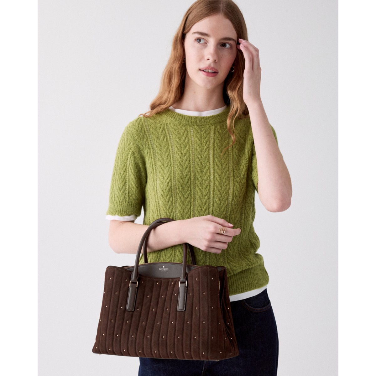 Kate Spade Thompson Street Quilted Suede Satchel Bag - Preorder — Hot Fudge