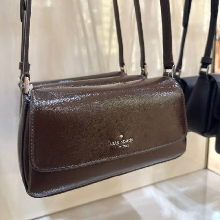 Kate Spade Sutton Shiny Mini Crossbody Bag - Preorder — Hot Fudge (200)