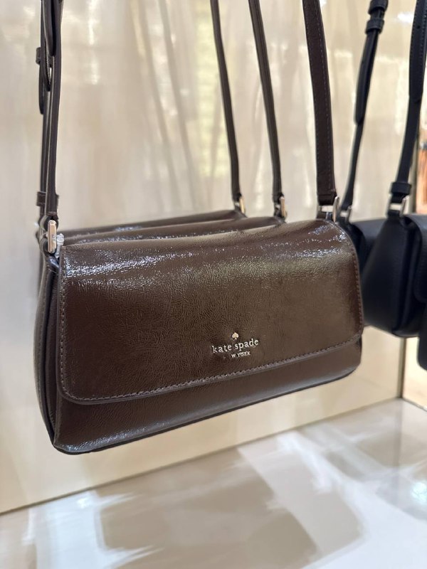 Kate Spade Sutton Shiny Mini Crossbody Bag - Preorder — Hot Fudge (200)