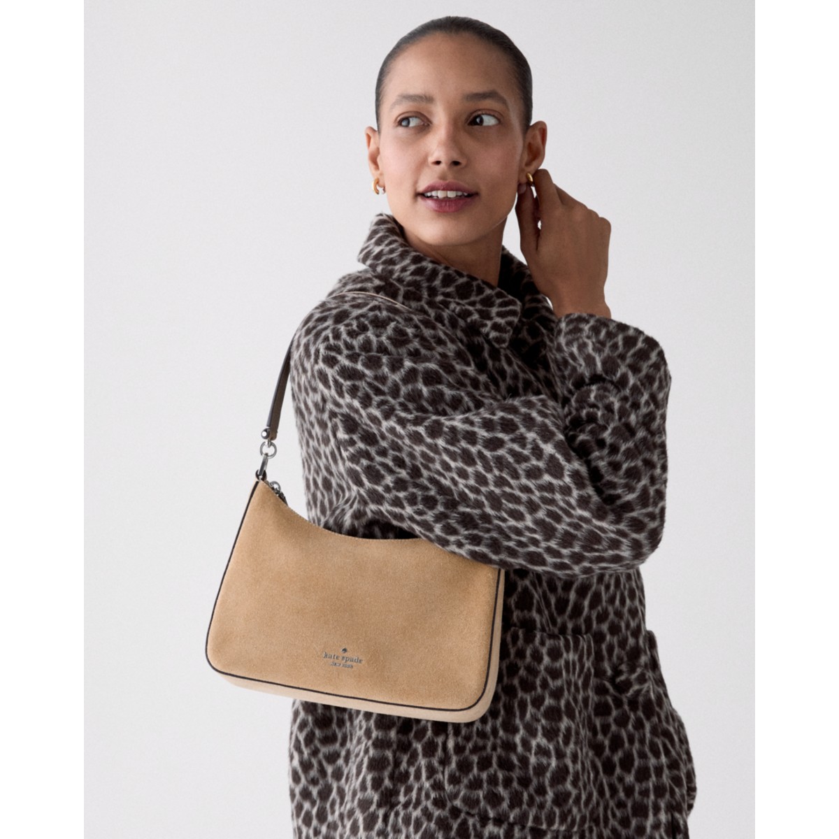 Kate Spade Margot Suede Medium Shoulder Bag - Preorder — Timeless Taupe