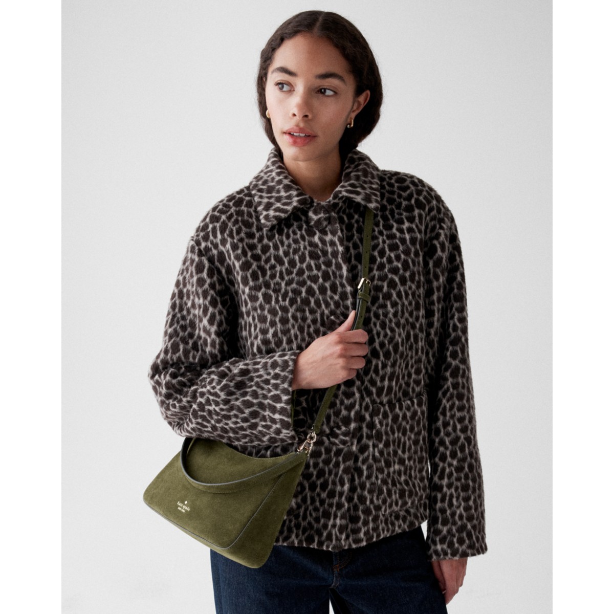 Kate Spade Margot Suede Medium Shoulder Bag - Preorder — Enchanted Green