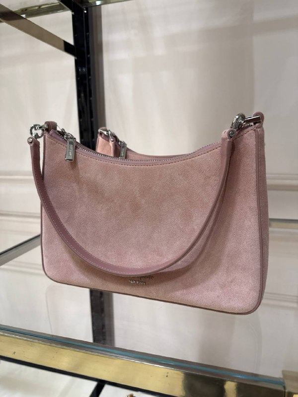 Kate Spade Margot Suede Medium Shoulder Bag - Preorder — Dusk Rose (650)