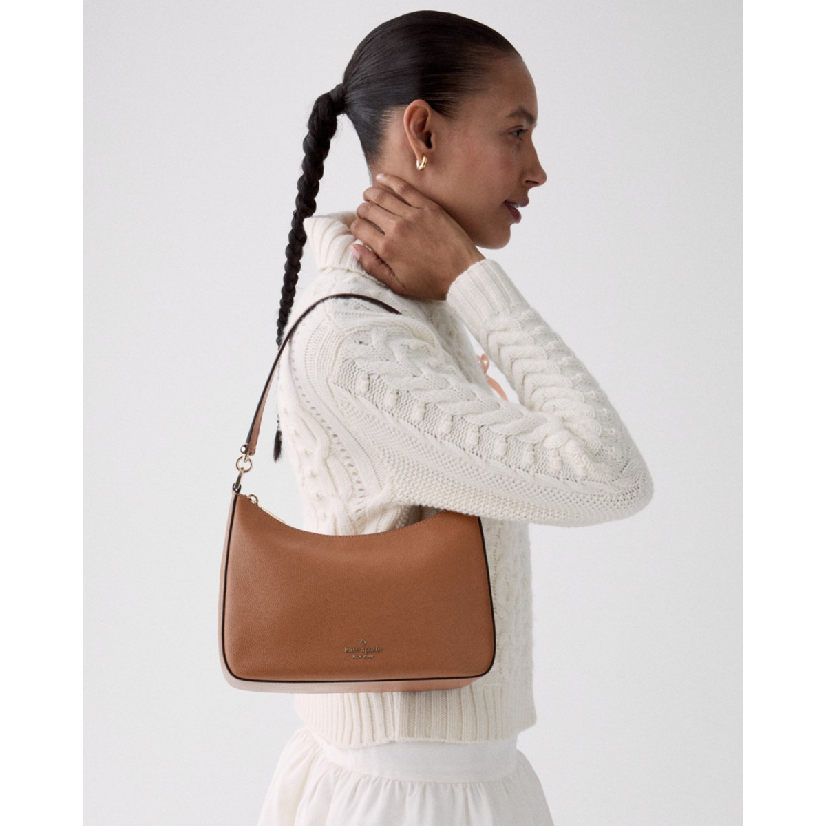 Kate Spade Margot Medium Leather Shoulder Bag - Preorder — Warm Gingerbread
