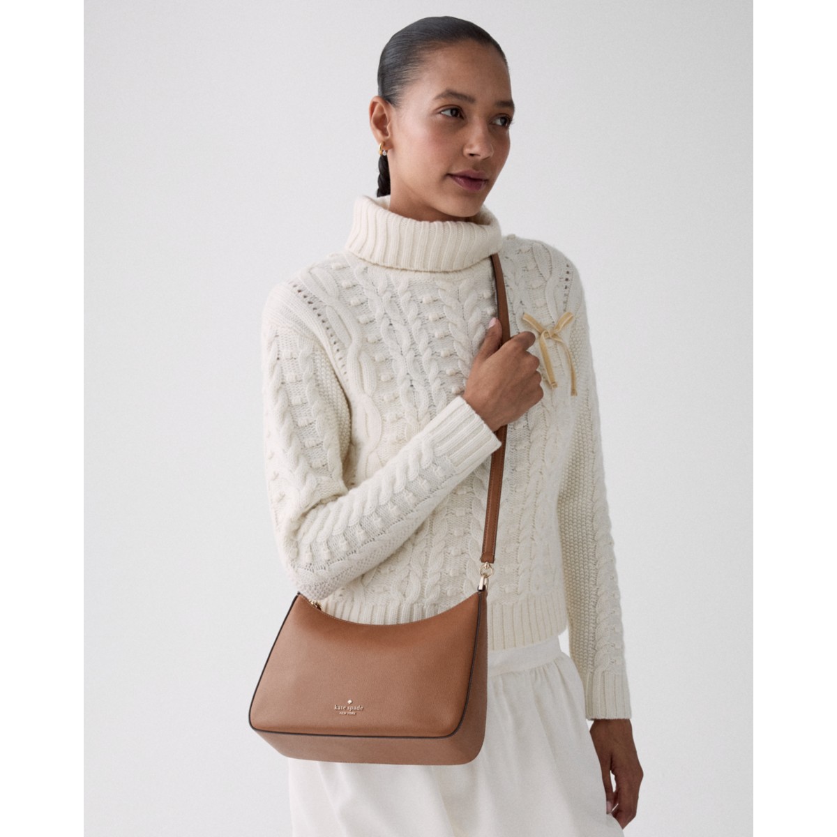 Kate Spade Margot Medium Leather Shoulder Bag - Preorder — Warm Gingerbread