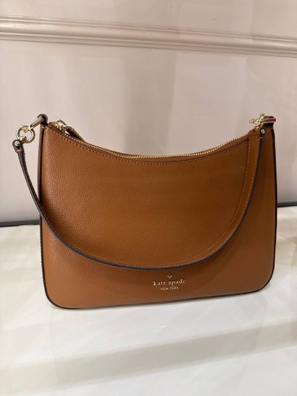 Kate Spade Margot Medium Leather Shoulder Bag - Preorder — Warm Ginge (200)