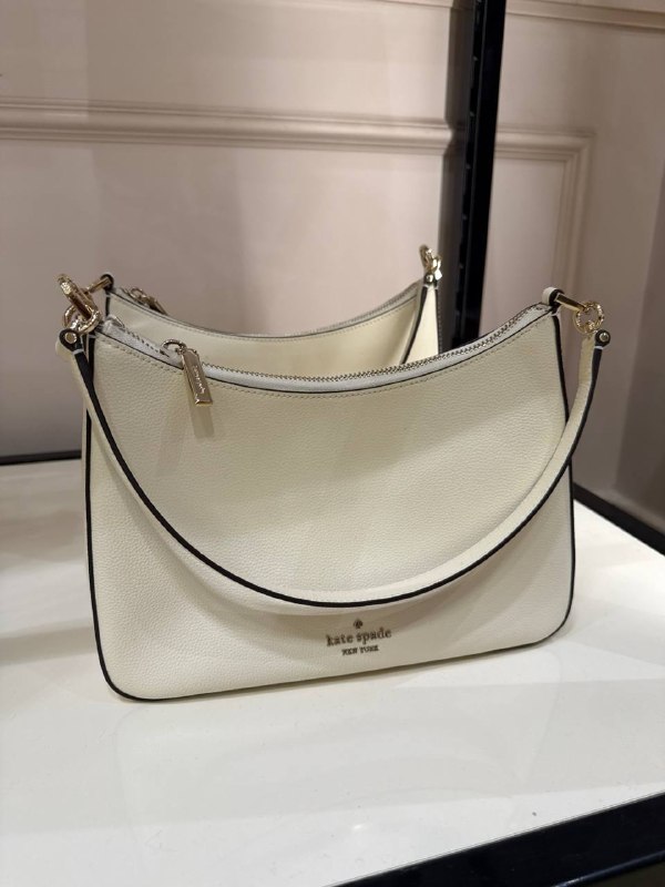 Kate Spade Margot Medium Leather Shoulder Bag - Preorder — Meringue (100)