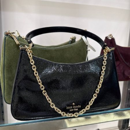 Kate Spade Margot Shiny Leather Shoulder Bag - Preorder — Black (001)