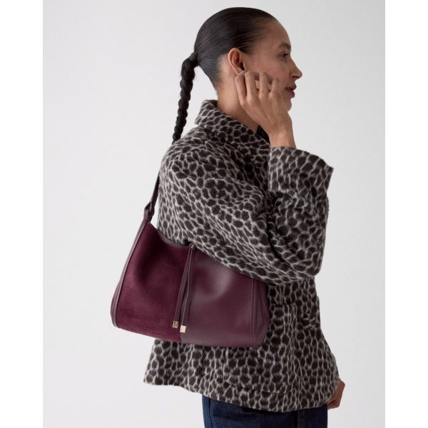 Kate Spade Reese Suede Shoulder Bag - Preorder — Deep Cherry Multi