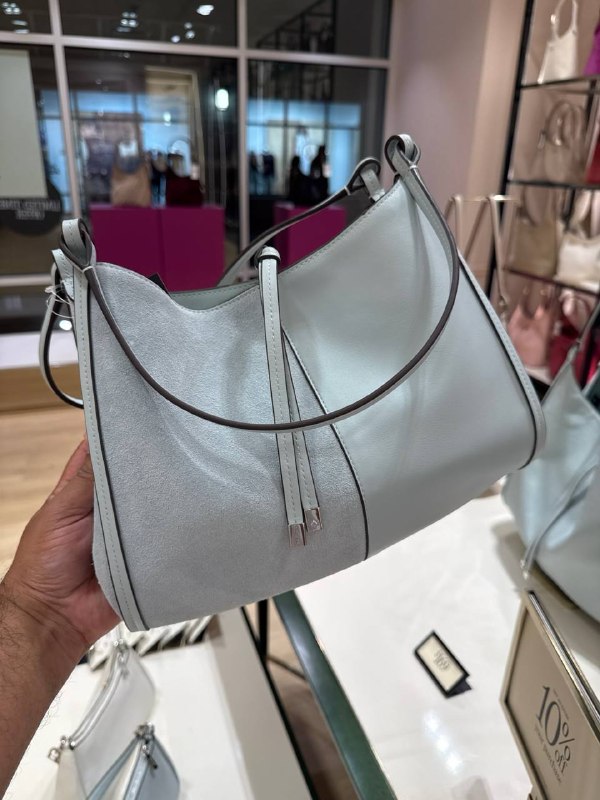 Kate Spade Reese Suede Shoulder Bag - Preorder — Lake Mist (403)