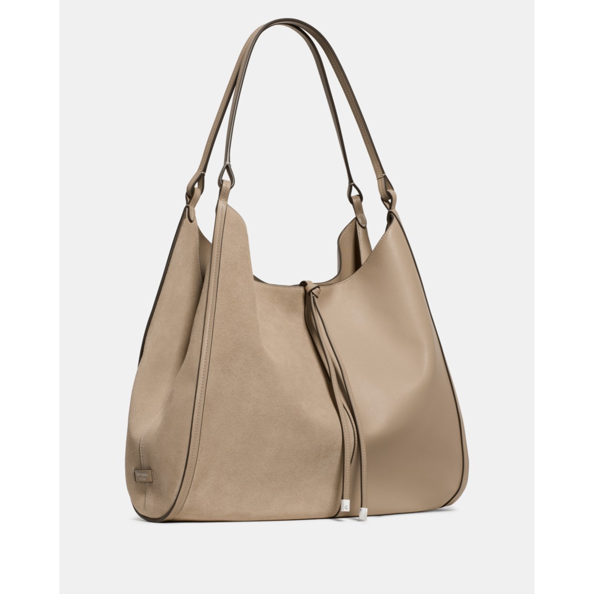 Kate Spade Reese Suede Large Shoulder Bag - Preorder — Timeless Taupe Multi