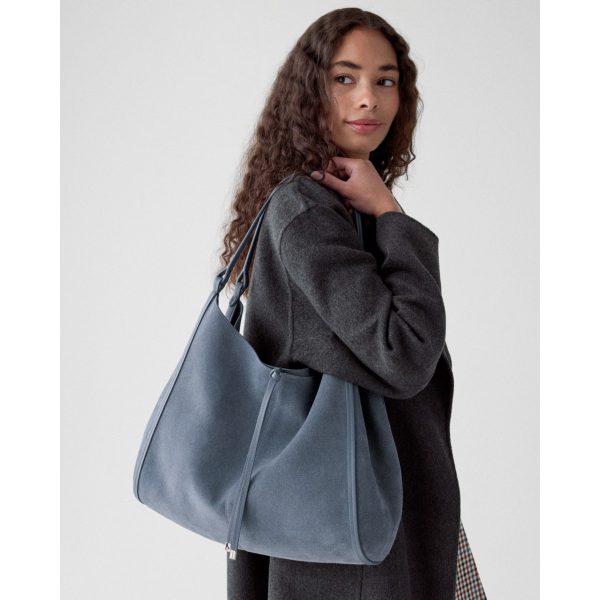 Kate Spade Reese Suede Large Shoulder Bag - Preorder — Cinder Grey