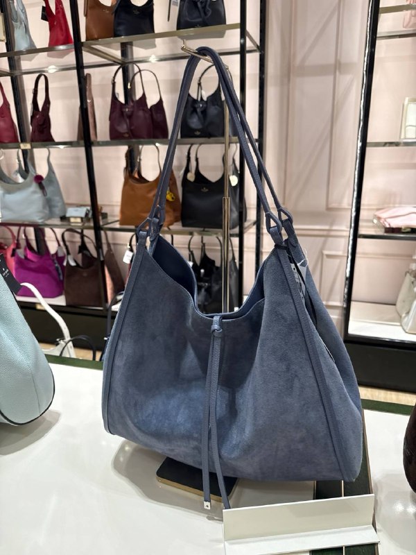 Kate Spade Reese Suede Large Shoulder Bag - Preorder — Cinder Gre (020)