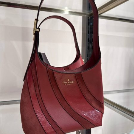 Kate Spade 454 Suede Mix Small Shoulder Bag - Preorder — Red Jasper (600)