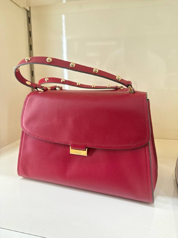 Kate Spade Riley Studded Top Handle Bag - Preorder — Red Jam (600)