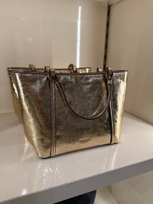 Kate Spade Marlowe Metallic Small Tote Bag - Preorder — Gold (700)