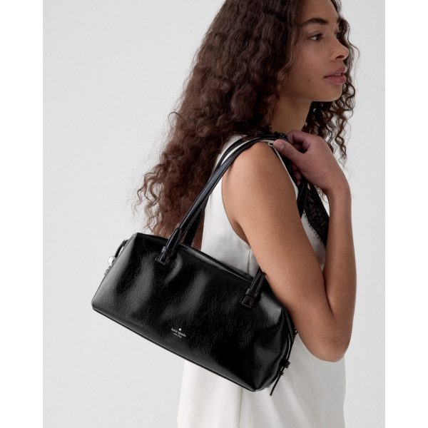 Kate Spade Billie Shiny Leather Shoulder Bag - Preorder — Black