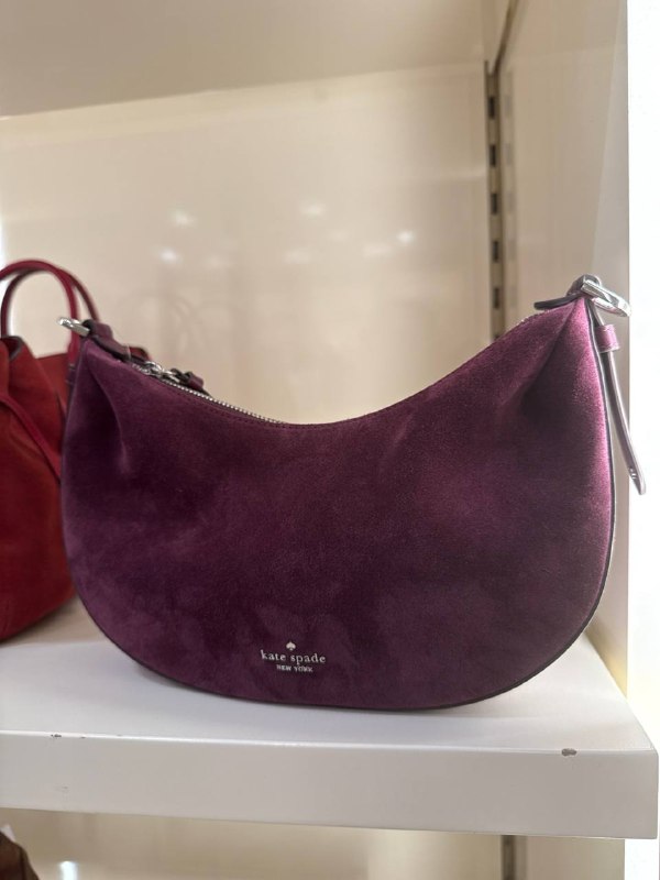 Kate Spade Selene Suede Shoulder Bag - Preorder — Deep Cherr (600)
