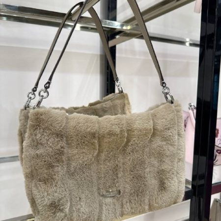 Kate Spade Margot Faux Fur Medium Shoulder Bag - Preorder — Natural (250)