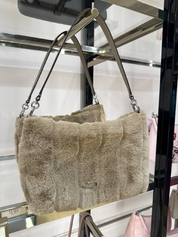Kate Spade Margot Faux Fur Medium Shoulder Bag - Preorder — Natural (250)