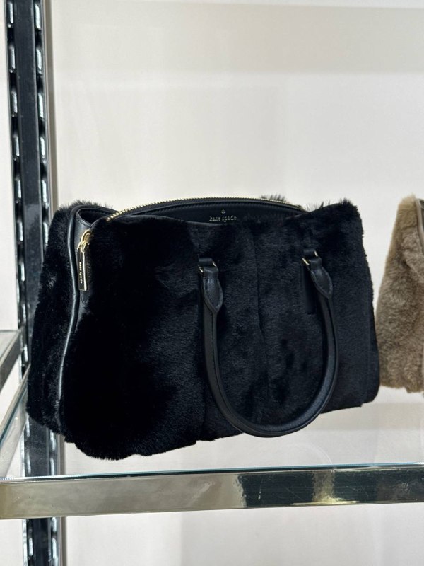 Kate Spade Thompson Street Faux Fur Small Satchel Bag - Preorder — Black (001)
