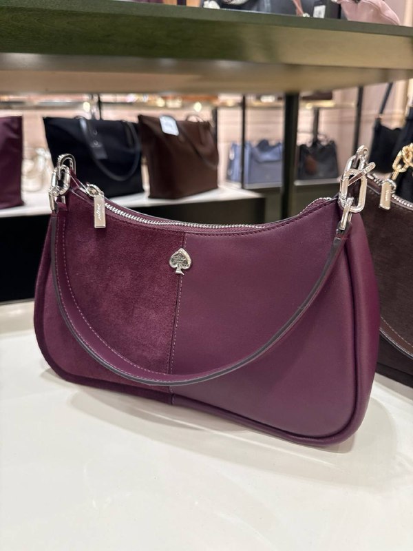Kate Spade Kayla Suede Shoulder Bag - Preorder — Deep Cherr (960)