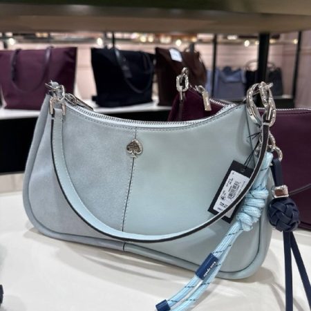 Kate Spade Kayla Suede Shoulder Bag - Preorder — Lake Mist (403)