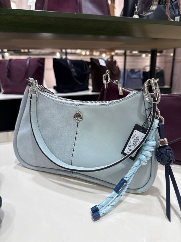 Kate Spade Kayla Suede Shoulder Bag - Preorder — Lake Mist (403)