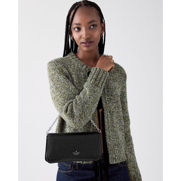 Kate Spade Ivy Shiny Quilted Crossbody Bag - Preorder — Black