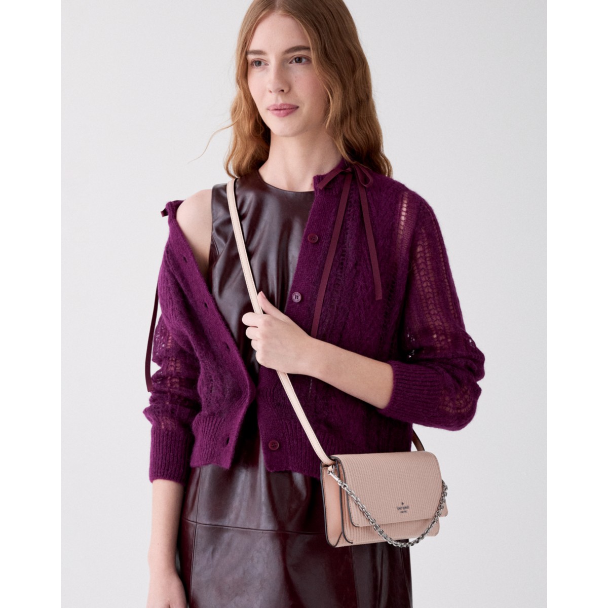 Kate Spade Ivy Shiny Quilted Crossbody Bag - Preorder — Rose Smoke