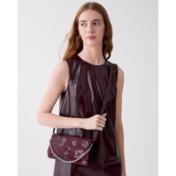 Kate Spade Ivy Floral Suede Crossbody Bag - Preorder — Deep Cherry