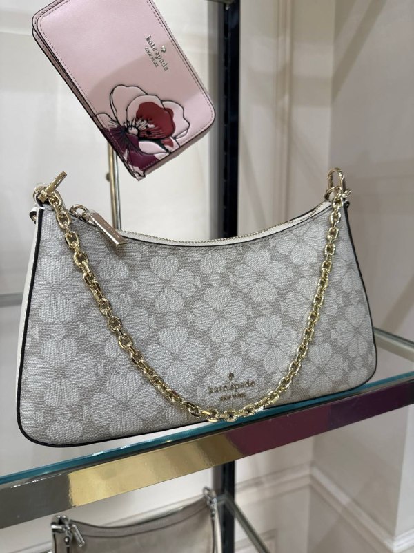 Kate Spade Margot Spade Flower Coated Canvas Shoulder Bag - Preorder — Moondust M (250)