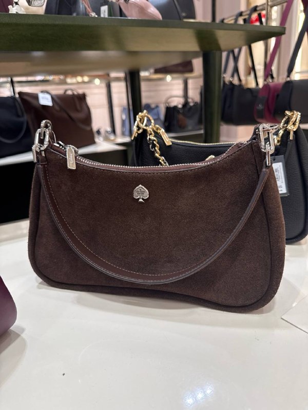 Kate Spade Kayla Suede Shoulder Bag - Preorder — Hot Fudge (200)
