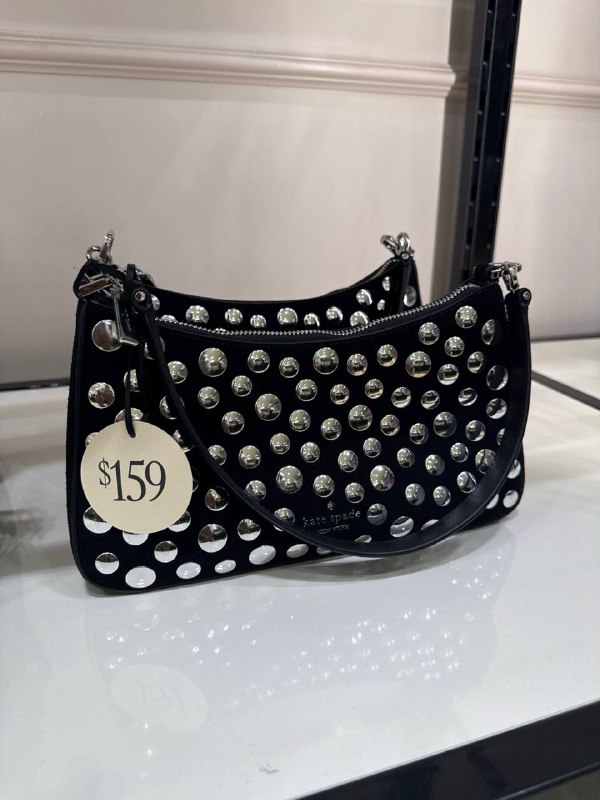 Kate Spade Margot Studded Shoulder Bag - Preorder — Black Mult (001)