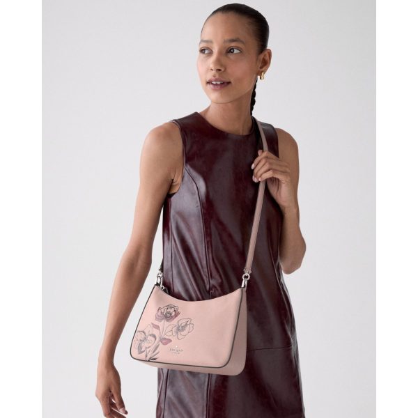 Kate Spade Margot Floral Medium Leather Shoulder Bag - Preorder — Rose Smoke Multi