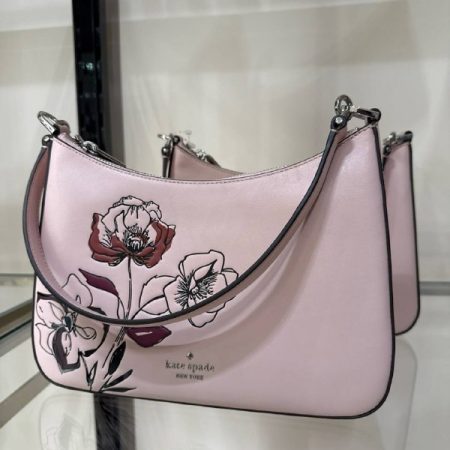 Kate Spade Margot Floral Medium Leather Shoulder Bag - Preorder — Rose Smoke Multi (650)