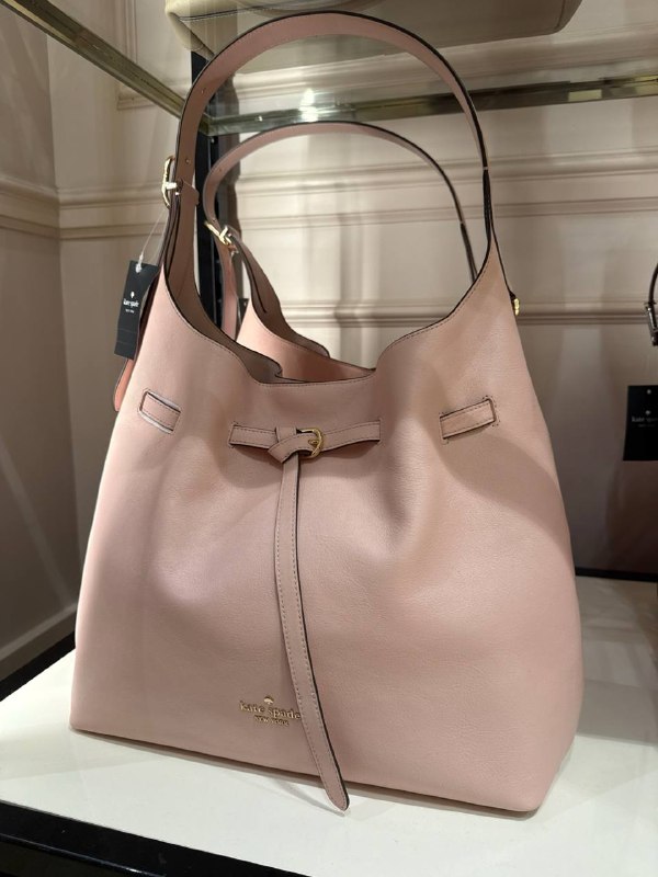 Kate Spade 454 Belted Large Leather Shoulder Bag - Preorder — Rose Smoke (650)