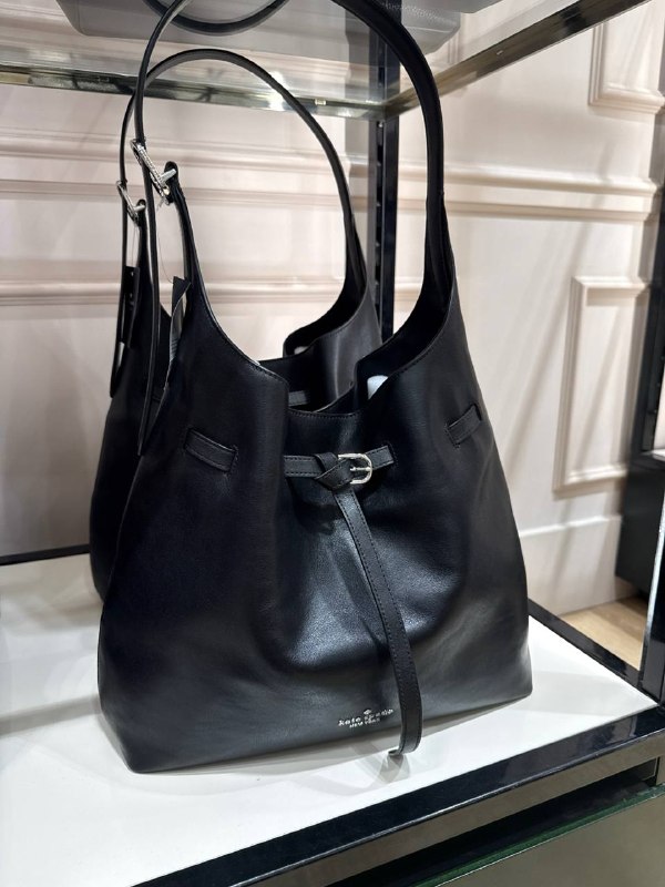 Kate Spade 454 Belted Large Leather Shoulder Bag - Preorder — Black (001)