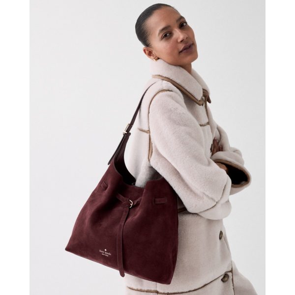 Kate Spade 454 Suede Belted Large Shoulder Bag - Preorder — Grenache
