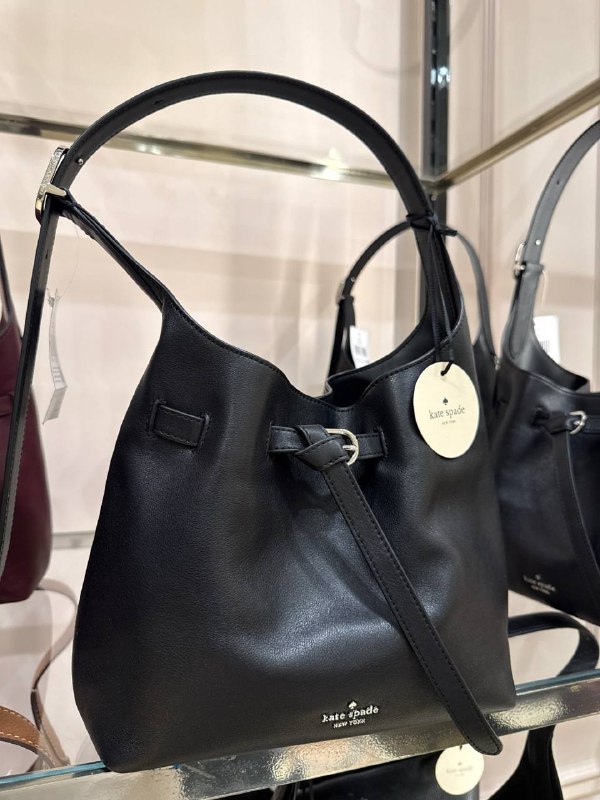 Kate Spade 454 Belted Small Leather Shoulder Bag - Preorder — Black (001)
