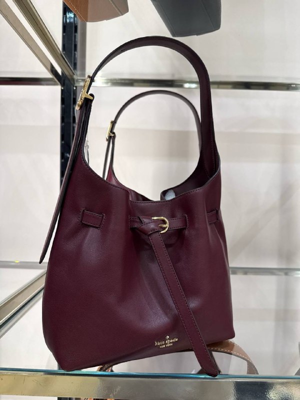 Kate Spade 454 Belted Small Leather Shoulder Bag - Preorder — Grenache (600)