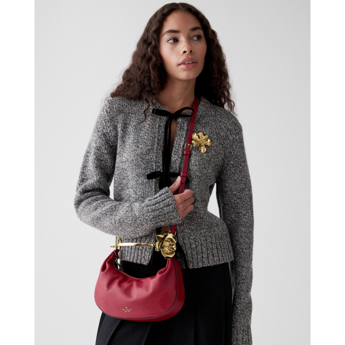Kate Spade Selene Metal Floral Handle Bag - Preorder — Red Jam
