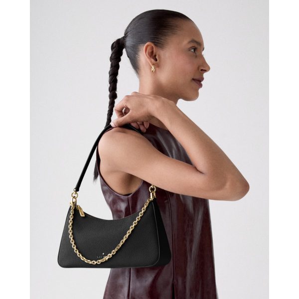 Kate Spade Margot Leather Shoulder Bag - Preorder — Black