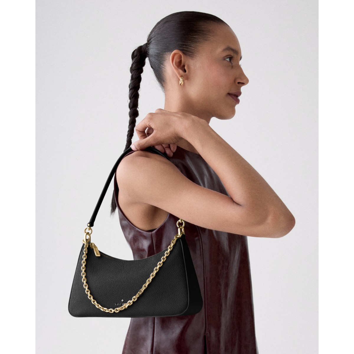 Kate Spade Margot Leather Shoulder Bag - Preorder — Black