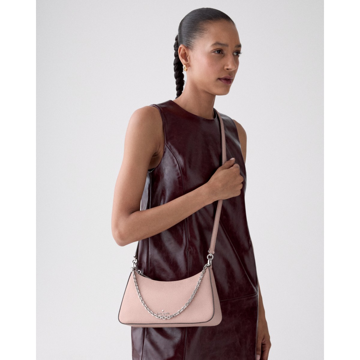 Kate Spade Margot Leather Shoulder Bag - Preorder — Rose Smoke