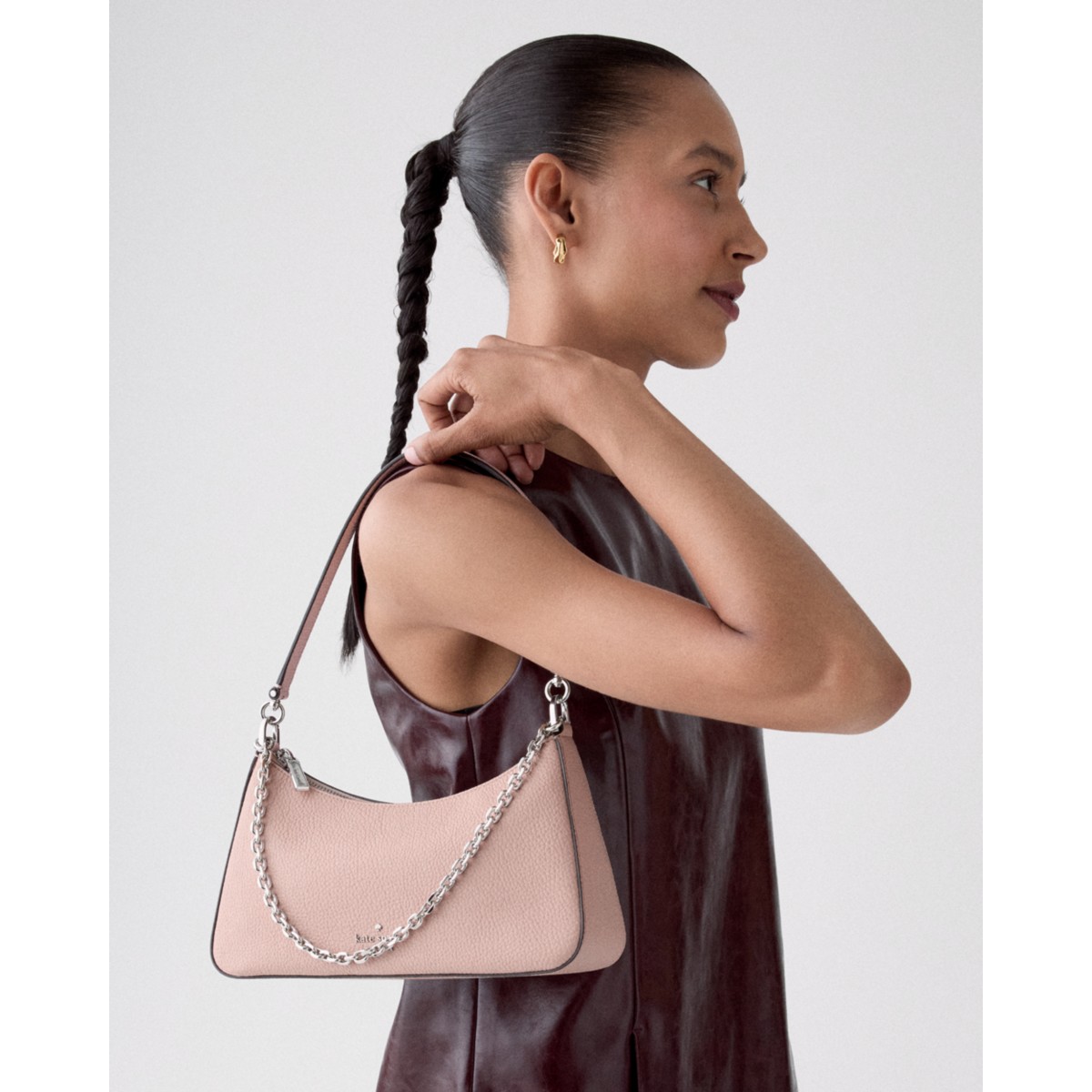 Kate Spade Margot Leather Shoulder Bag - Preorder — Rose Smoke