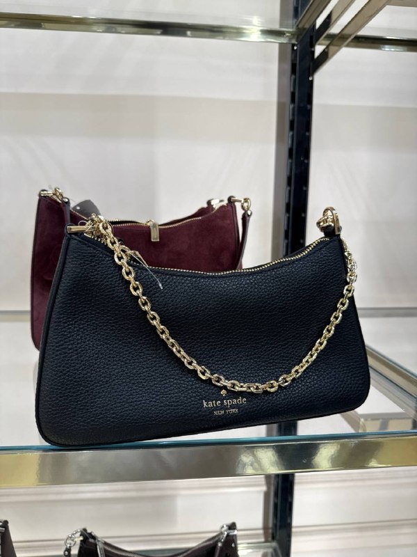 Kate Spade Margot Leather Shoulder Bag - Preorder — Black (001)
