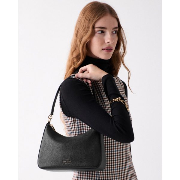 Kate Spade Margot Medium Leather Shoulder Bag - Preorder — Black