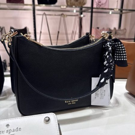 Kate Spade Margot Medium Leather Shoulder Bag - Preorder — Black (001)